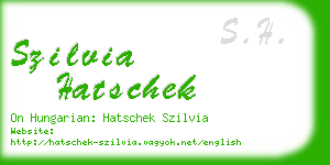 szilvia hatschek business card